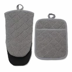 Food Network™ Terry Neoprene Oven Mitt & Pot Holder Set Khaki -Food Network Sales Store unnamed file 1126