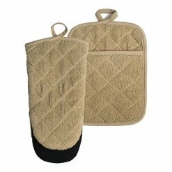 Food Network™ Terry Neoprene Oven Mitt & Pot Holder Set Khaki -Food Network Sales Store unnamed file 1127
