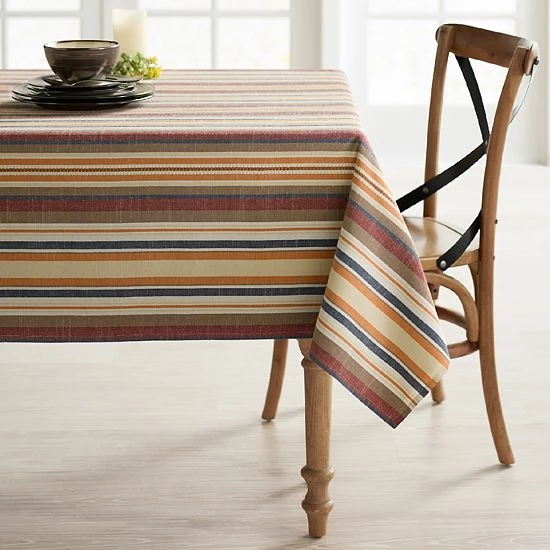Food Network™ Easy-Care Striped Linen Tablecloth 4 Food Network™ Easy-Care Striped Linen Tablecloth - Image 2