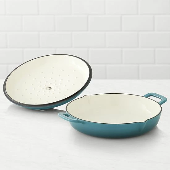 Food Network™ 3.5-qt. Enameled Cast-Iron Braiser With Lid Red 5 Food Network™ 3.5-qt. Enameled Cast-Iron Braiser With Lid Red - Image 3