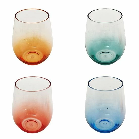 Food Network™ 4-pc. Acrylic Ombre Stemless Wine Set 5 Food Network™ 4-pc. Acrylic Ombre Stemless Wine Set - Image 3