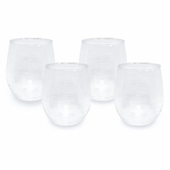 Food Network™ 4-pc. Clear Textured Acrylic Stemless Wine Glass Set 3 Food Network™ 4-pc. Clear Textured Acrylic Stemless Wine Glass Set
