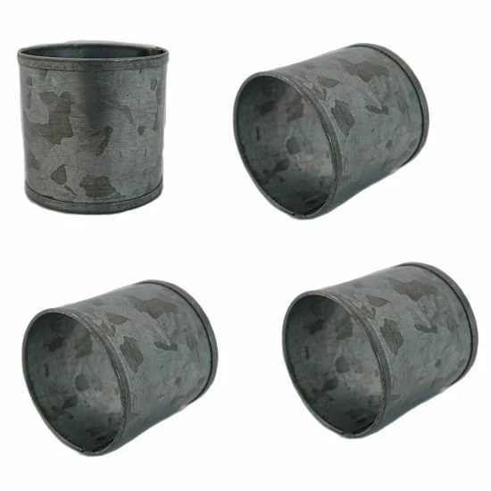 Food Network™ Galvanized Metal Napkin Ring 4-pk. 3 Food Network™ Galvanized Metal Napkin Ring 4-pk.