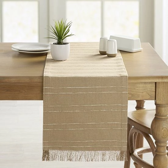 Food Network™ Almond Stripe Table Runner - 72" 4 Food Network™ Almond Stripe Table Runner - 72" - Image 2
