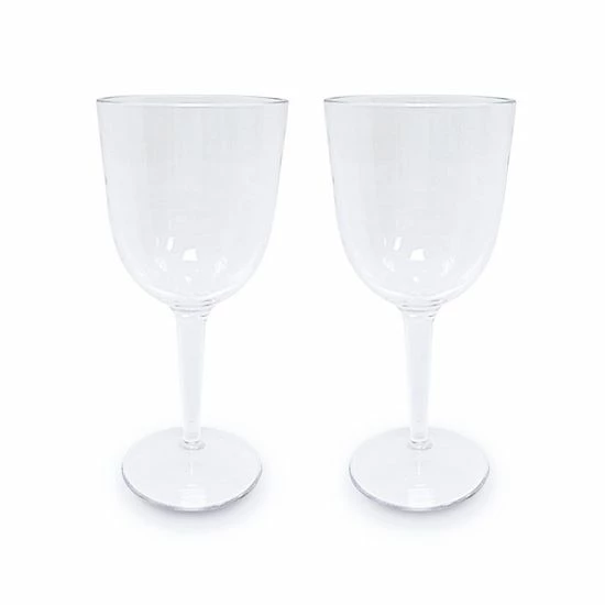 Food Network™ 2-pc. Clear Textured Acrylic Wine Glass Set 4 Food Network™ 2-pc. Clear Textured Acrylic Wine Glass Set - Image 2