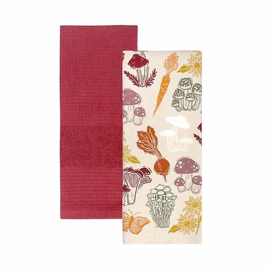 Food Network™ Fungi Garden Kitchen Towel 2-pk. 3 Food Network™ Fungi Garden Kitchen Towel 2-pk.