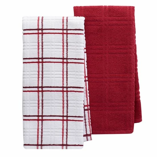 Food Network™ Plaid Kitchen Towel 2-pack Rio Red 9 Food Network™ Plaid Kitchen Towel 2-pack Rio Red - Image 7