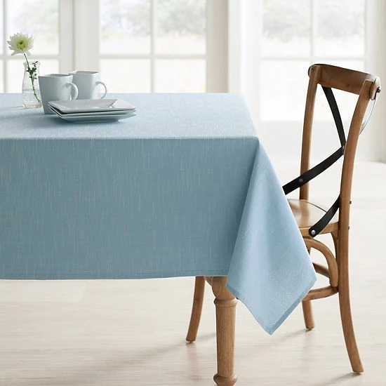 Food Network™ Easy-Care Linen Tablecloth Pale Khaki 4 Food Network™ Easy-Care Linen Tablecloth Pale Khaki - Image 2