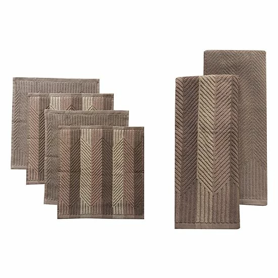 Food Network™ Striped Kitchen Towel & Dishcloth Multi-Pack Aqua 5 Food Network™ Striped Kitchen Towel & Dishcloth Multi-Pack Aqua - Image 3