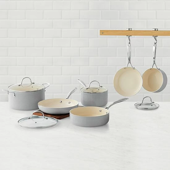 Food Network™ Farmstead 10-pc. Nonstick Ceramic Cookware Set Light Blue 10 Food Network™ Farmstead 10-pc. Nonstick Ceramic Cookware Set Light Blue - Image 8