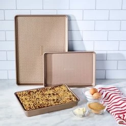 Food Network™ 3-pc. Essential Textured Bakeware Set Bronze 8 Food Network™ 3-pc. Essential Textured Bakeware Set Bronze -Food Network Sales Store unnamed file 560