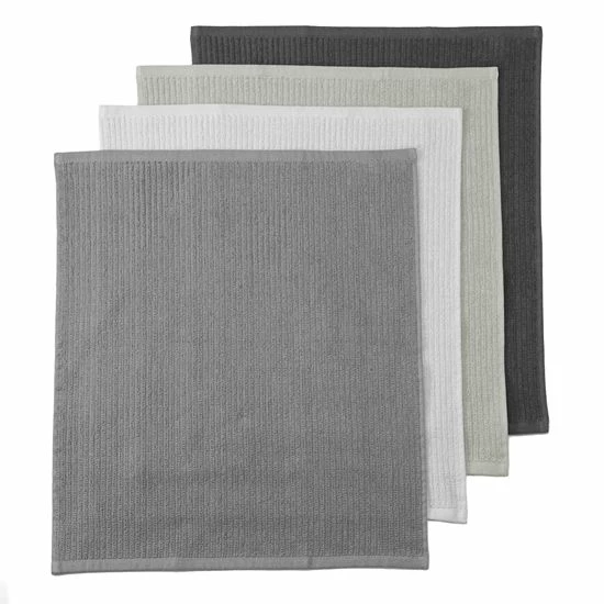 Food Network™ Bar Mop Dish Towel 4-pk. Gray 5 Food Network™ Bar Mop Dish Towel 4-pk. Gray - Image 3