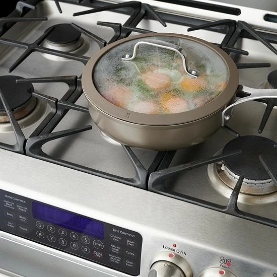 Food Network™ 10-pc. Textured Titanium Nonstick Cookware Set Silver 12 Food Network™ 10-pc. Textured Titanium Nonstick Cookware Set Silver - Image 10