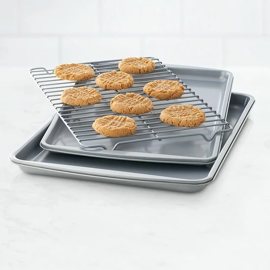 Food Network™ 3-pc. Nonstick Cookie Sheet Set With Cooling Rack 4 Food Network™ 3-pc. Nonstick Cookie Sheet Set With Cooling Rack - Image 2