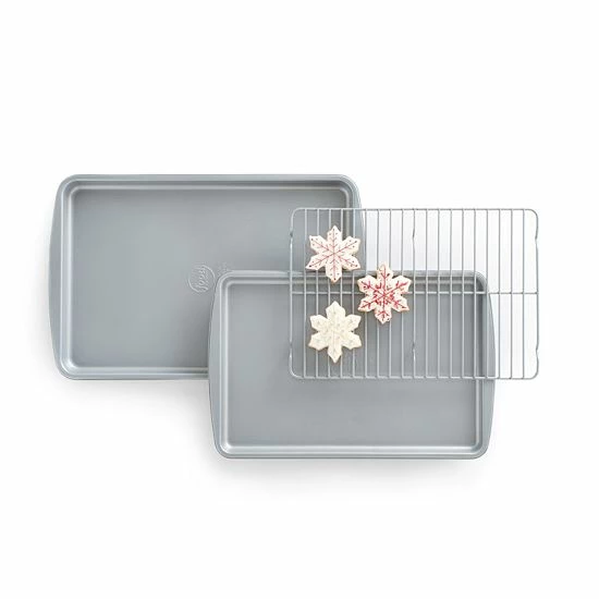Food Network™ 3-pc. Nonstick Cookie Sheet Set With Cooling Rack 5 Food Network™ 3-pc. Nonstick Cookie Sheet Set With Cooling Rack - Image 3
