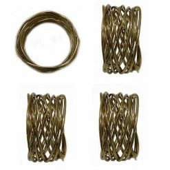 Food Network™ Metallic Twist Napkin Rings 4-pk. Gold -Food Network Sales Store unnamed file 844