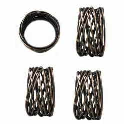 Food Network™ Metallic Twist Napkin Rings 4-pk. Gold -Food Network Sales Store unnamed file 845